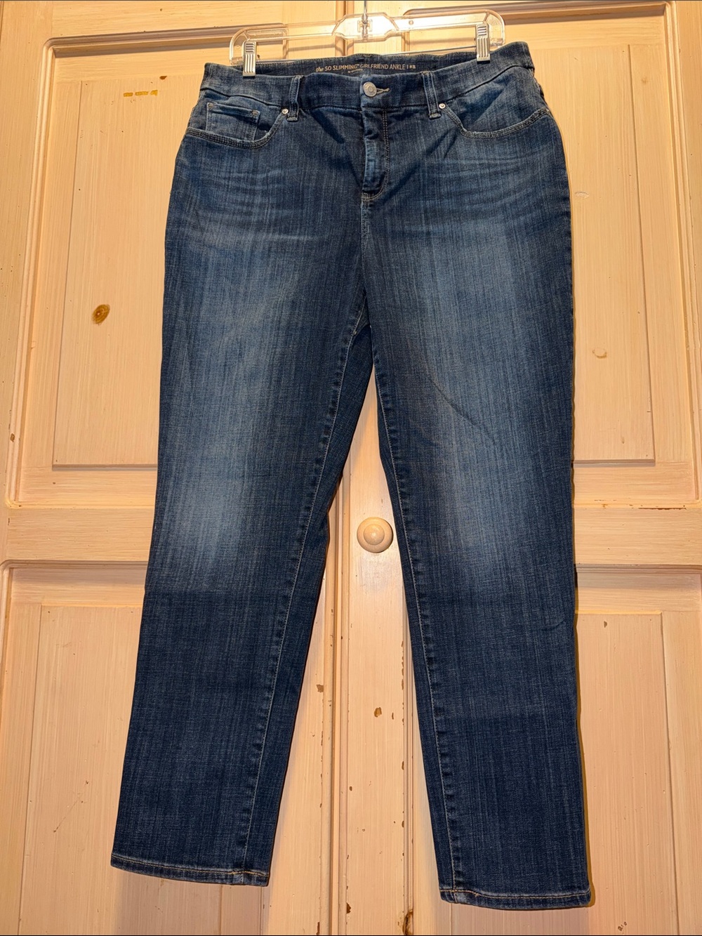 Chico's Dark Blue Straight-Leg Women's Jeans